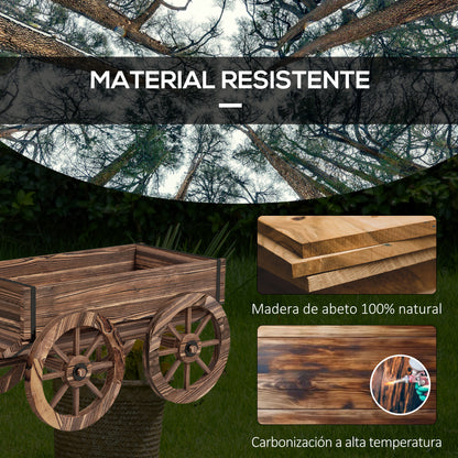Jardinera Outsunny Madera De Abeto Carbonizado 120x41x54 Cm_5