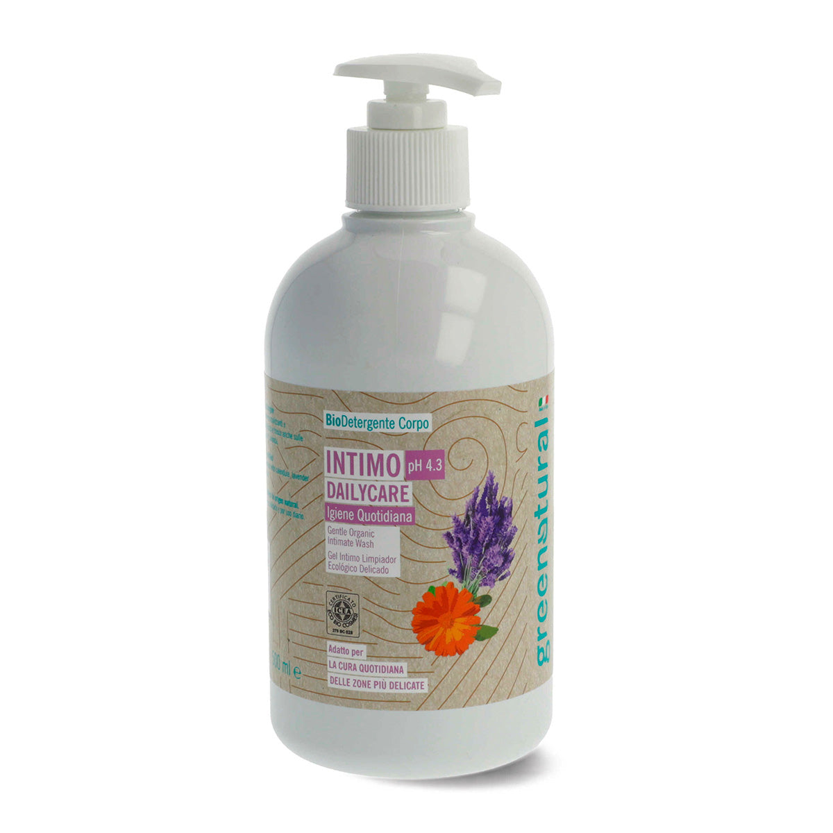 Gel limpiador intimo delicado, Greenatural, 500 ml
