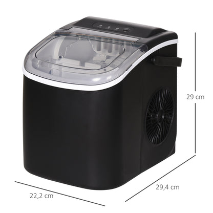 Máquina De Hielo Homcom 22.2x29.4x29 Cm Negro_2