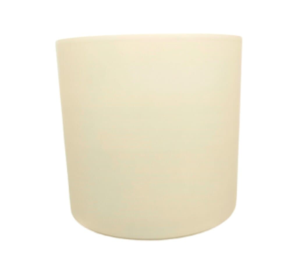 Macetero De Cerámica Cilindro Monocolor Blanco 40cm_1