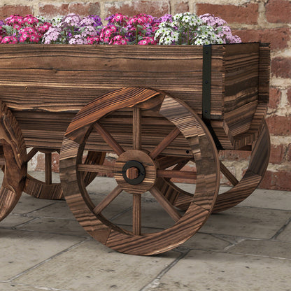 Jardinera Outsunny Madera De Abeto Carbonizado 120x41x54 Cm_4