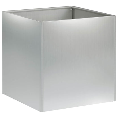 Macetero De Jardín Plateado 45 X 45 X 45 Cm Acero Galvanizado_0