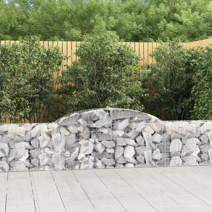 Cestas De Gaviones 12 Uds Forma De Arco Hierro 300x30x60/80 Cm_1
