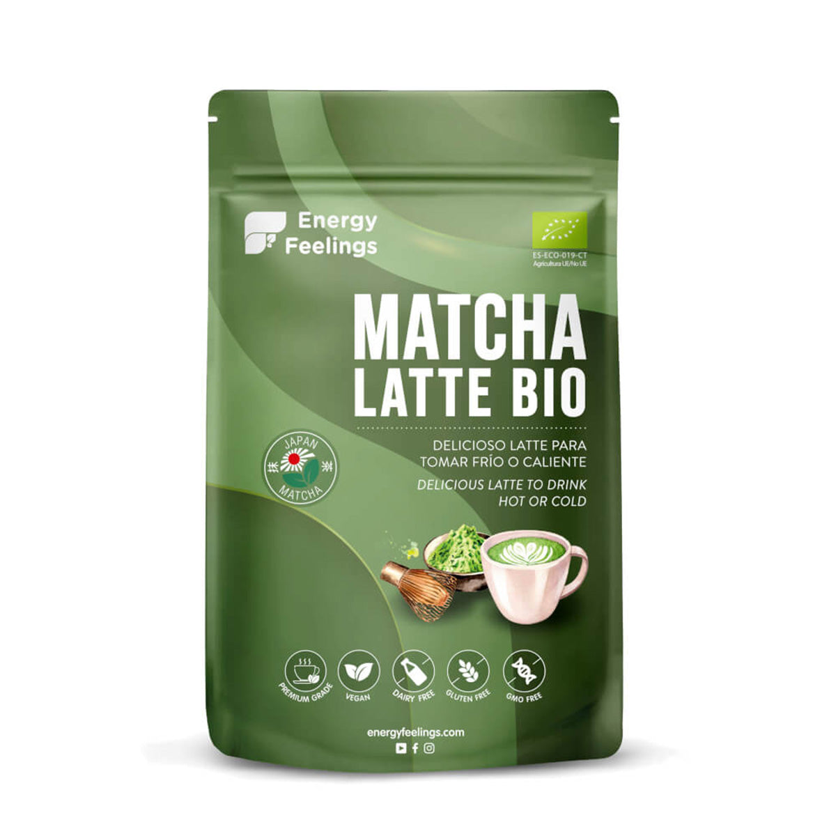 Doypack Matcha Latte, Energy Feelings, 200 gr
