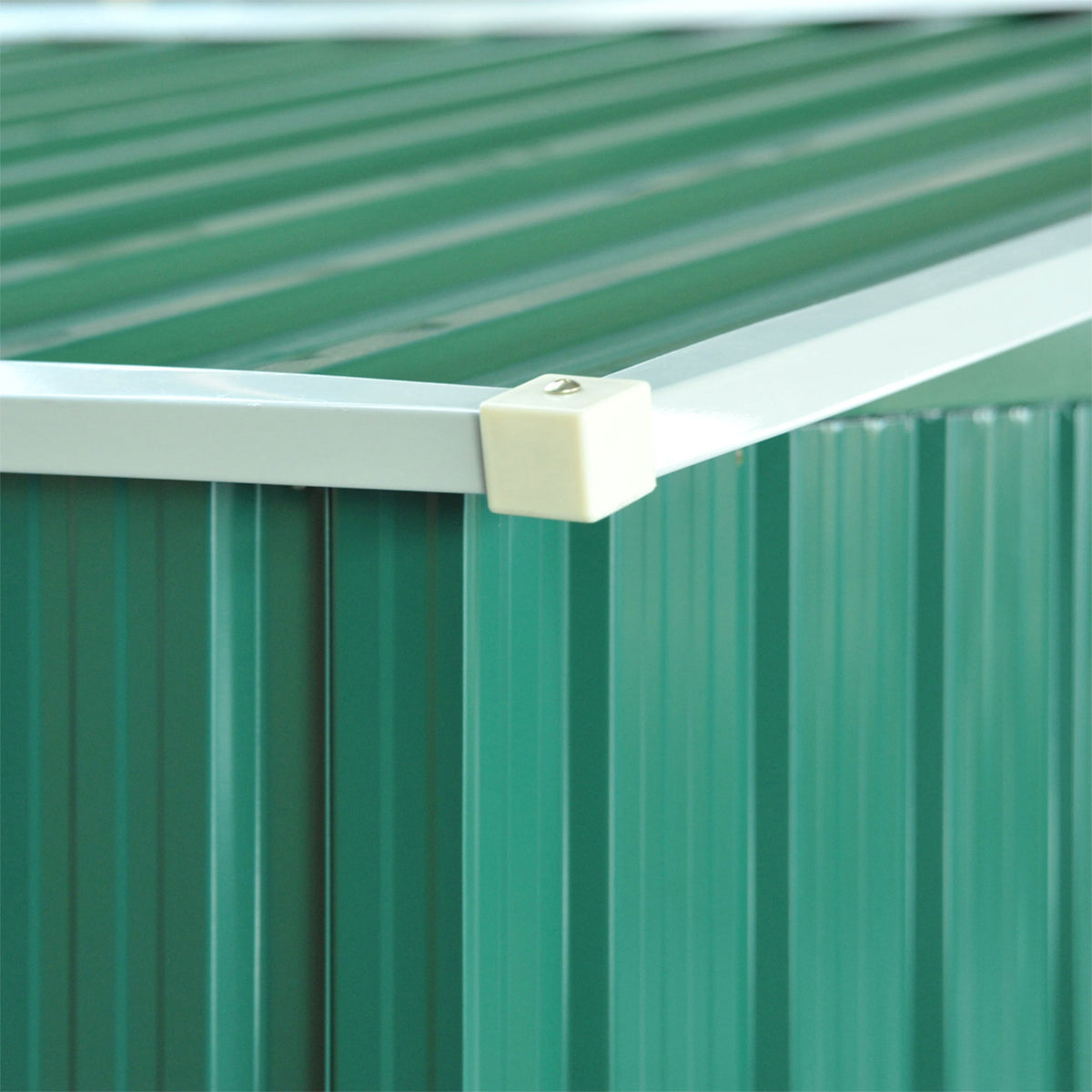 Cobertizo Jardín Con Puertas Correderas Outsunny 258x206x178 Cm Verde_4