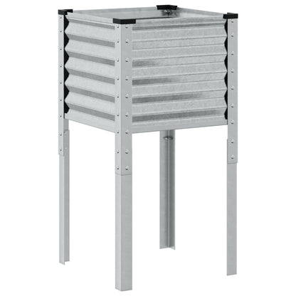 Jardinera De Jardín 45x45x88 Cm De Acero Galvanizado_4