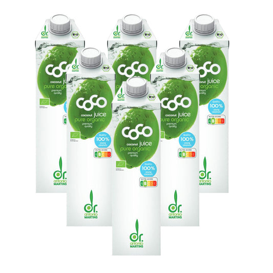 Pack 6x Agua de Coco Natural Dr. Martins 1 L