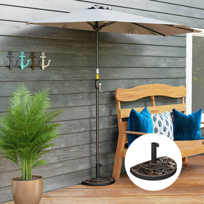 Base De Sombrilla Outsunny Resina Bronce 50x31x32 Cm_1