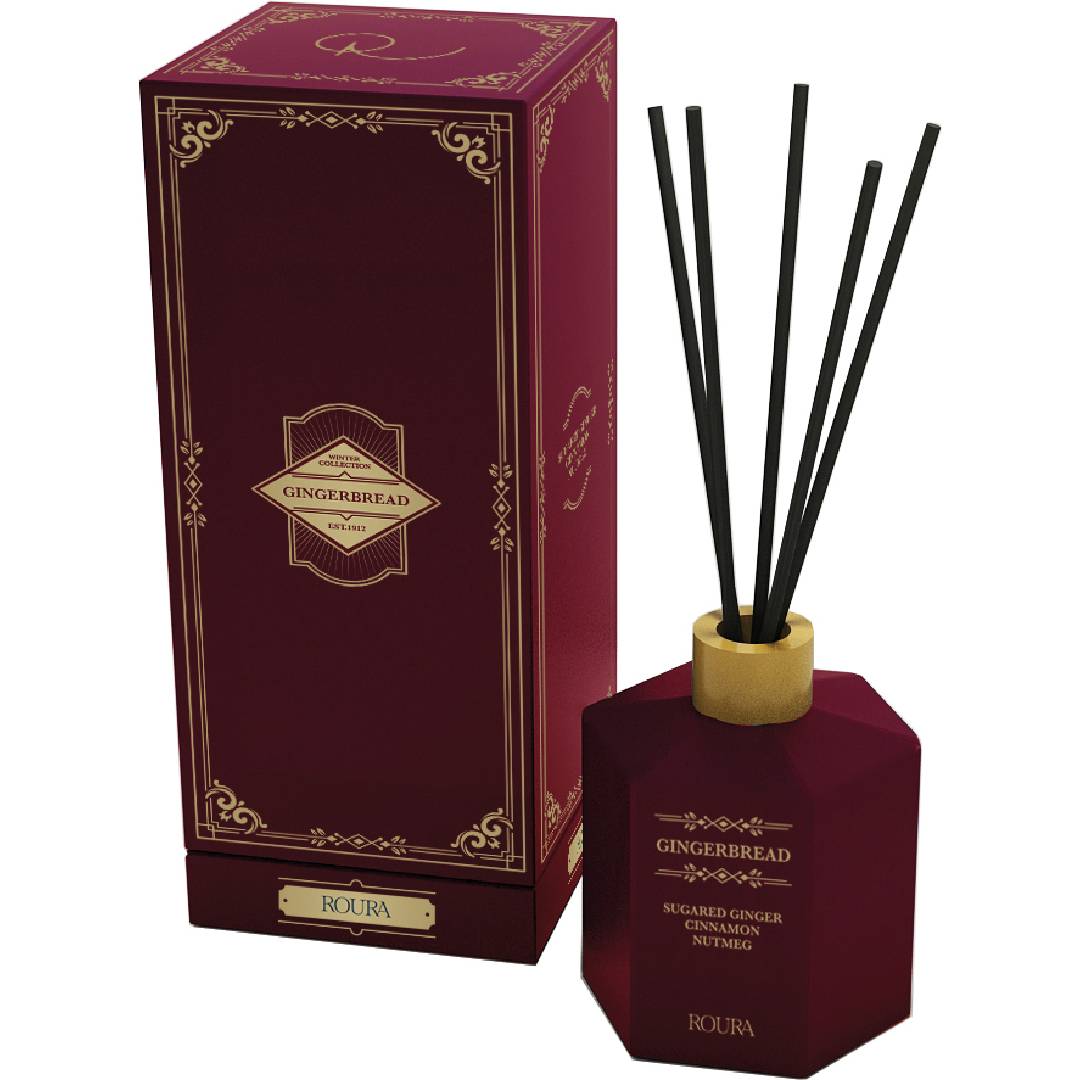 Ambientador mikado Gingerbread Roura 100 ml Jengibre azucarado, canela y nuez moscada