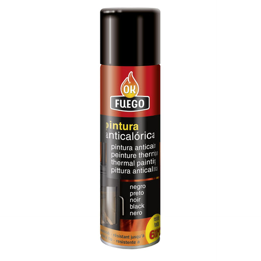 Pintura anticalórica color negro Okfuego 400 ml