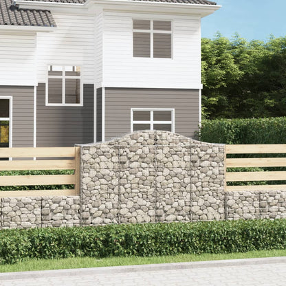 Cestas Gaviones 13 Uds Forma De Arco Hierro 200x50x140/160 Cm_1