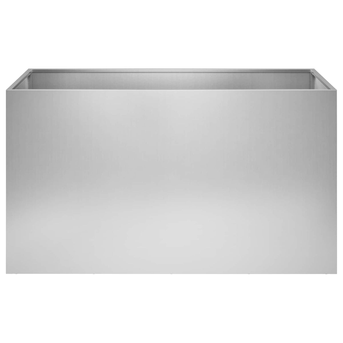 Macetero De Jardín Plateado 100 X 50 X 50 Cm Acero Galvanizado_2