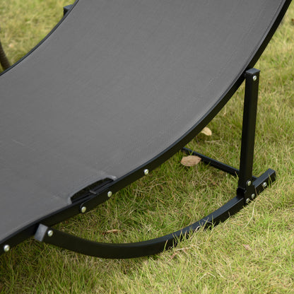 2 Tumbonas Plegables De Jardín Aluminio Outsunny 165x61x63 Cm Gris_4