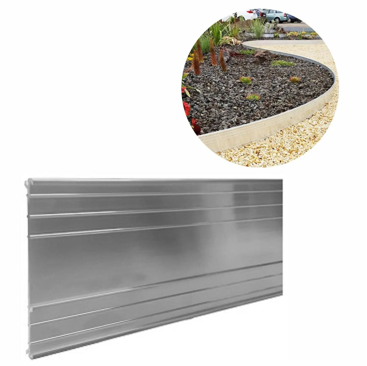 Bordes Jardín Polietileno-aluminiominio 24 Cm_0