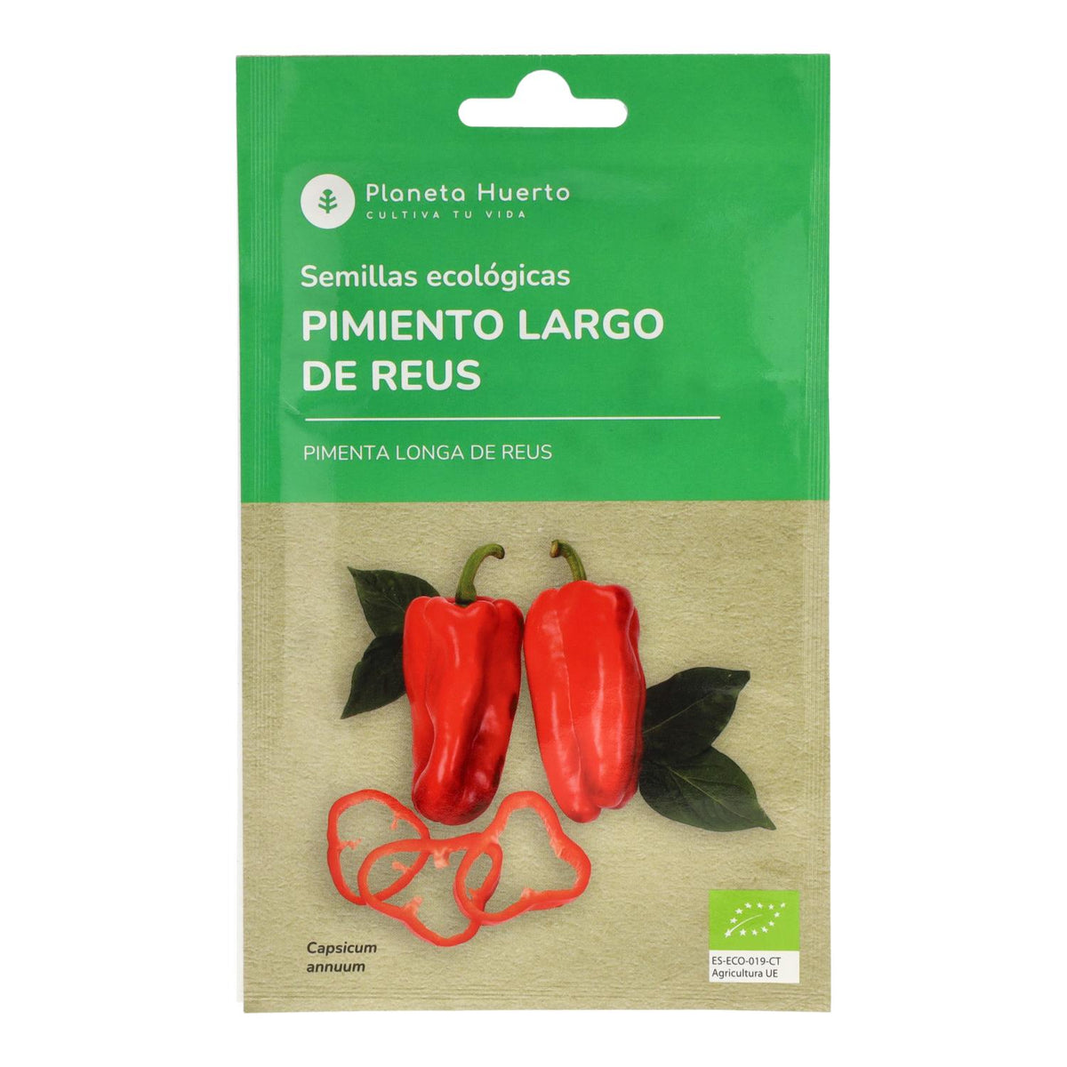 Semillas de Pimiento largo de Reus ecológicas Planeta Huerto