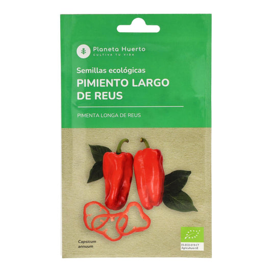 Semillas de Pimiento largo de Reus ecológicas Planeta Huerto