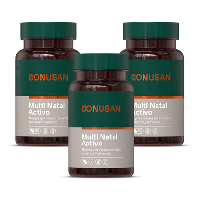 Pack 3x Multi Natal Activo Bonusan 60 Tabletas