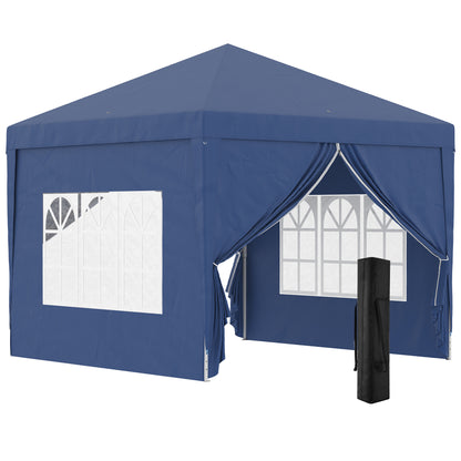 Carpa Plegable Outsunny 295x295x258 Cm Azul_0