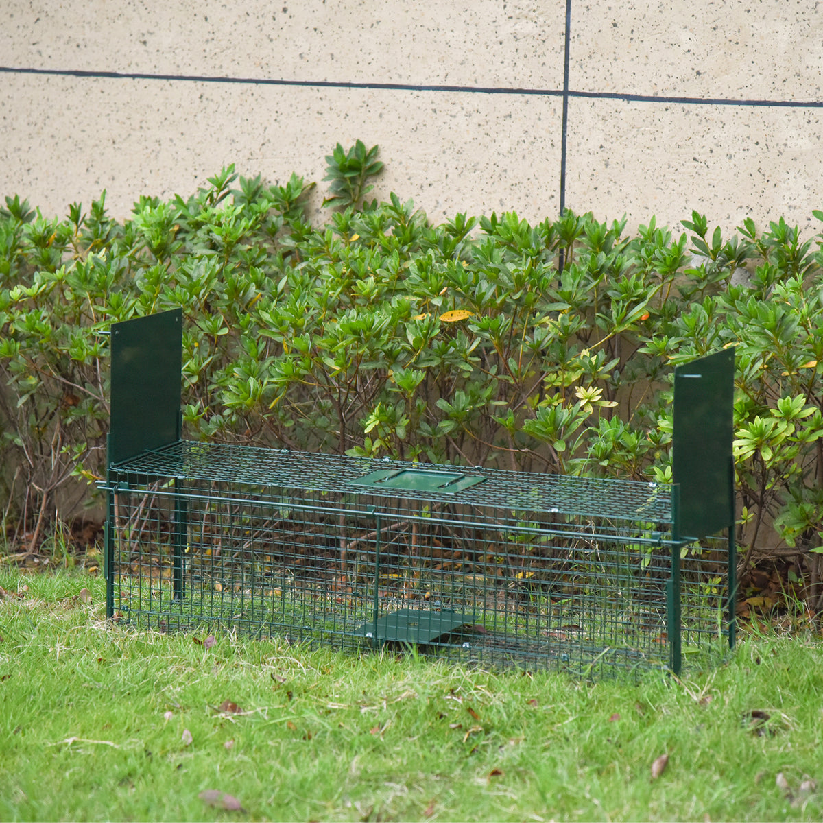 Trampa Para Animales Vivos Pawhut Verde Oscuro 100x25x28 Cm_1