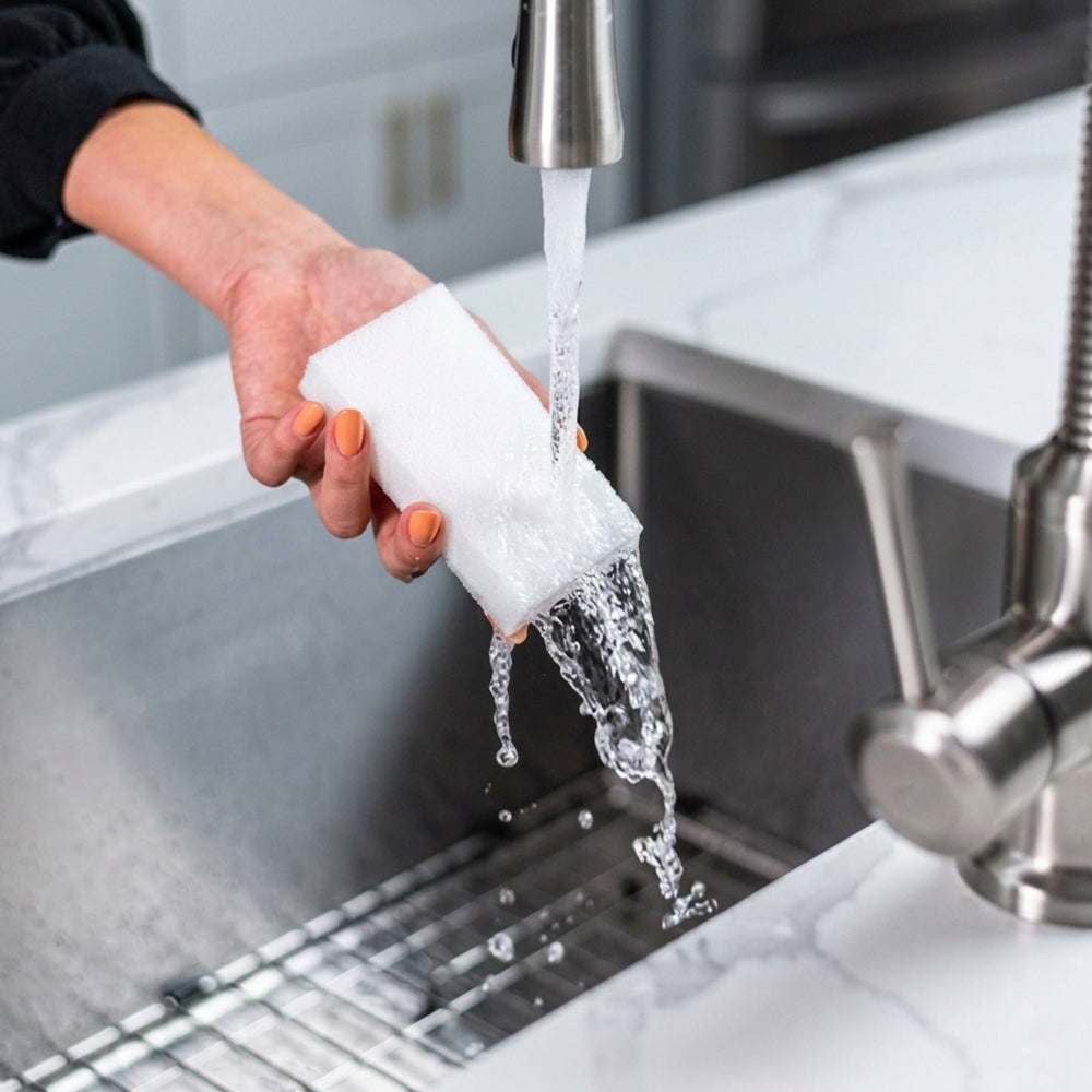 5 Esponjas Mágicas De Melamina Borrador Multiusos Baños Y Piscinas - Limpieza Solo Con Agua, Sin Químicos Ni Detergentes_5