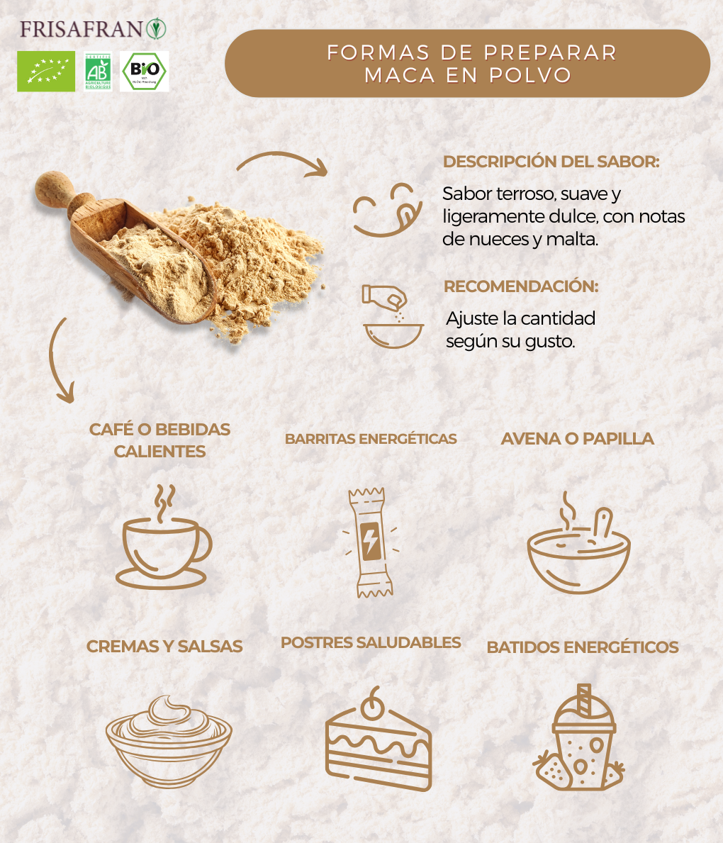 Maca Gelatinizada En Polvo Ecológica | Calidad | Frisafran 200 G_4