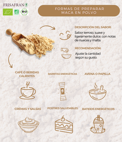 Maca Gelatinizada En Polvo Ecológica | Calidad | Frisafran 200 G_4