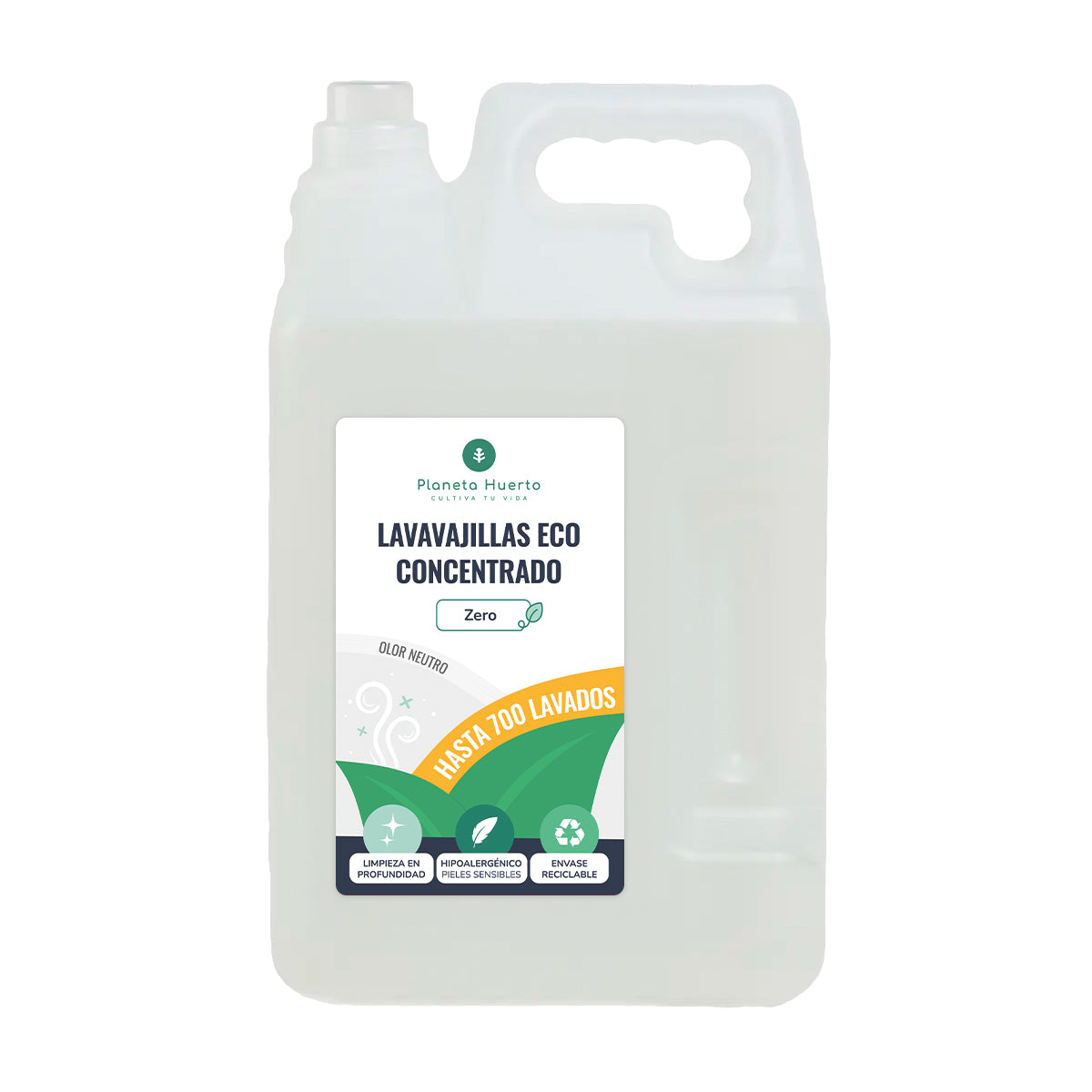 Lavavajillas Manual Hipoalergénico Sin perfume Eco Planeta Huerto 5l