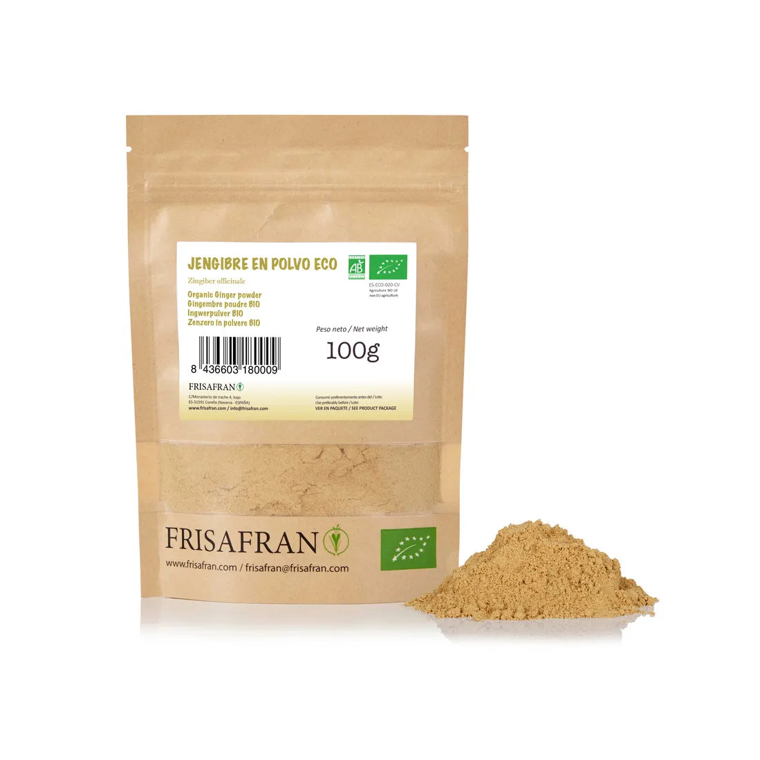 Jengibre En Polvo Ecológico | Calidad | Frisafran 200 G_2