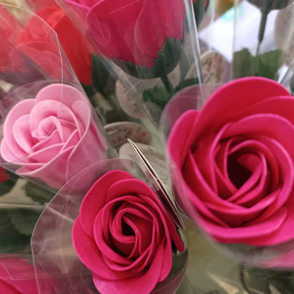 Pack De 6 Rosas De Jabón Para Baño Aromático Relajante (fucsia) - Regalo Original Para Días Especiales - Aroma Atalcado_5