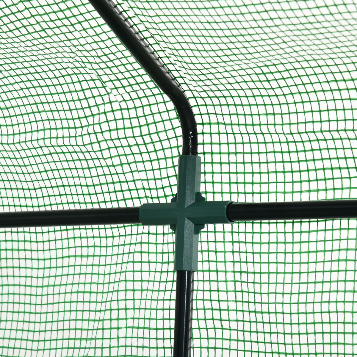 Invernadero De Jardín Con 4 Estantes Outsunny 143x138x190 Cm Verde_3