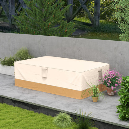 Funda Protectora Para Muebles Outsunny Tela Oxford 600d Beige 275x208x78 Cm_1
