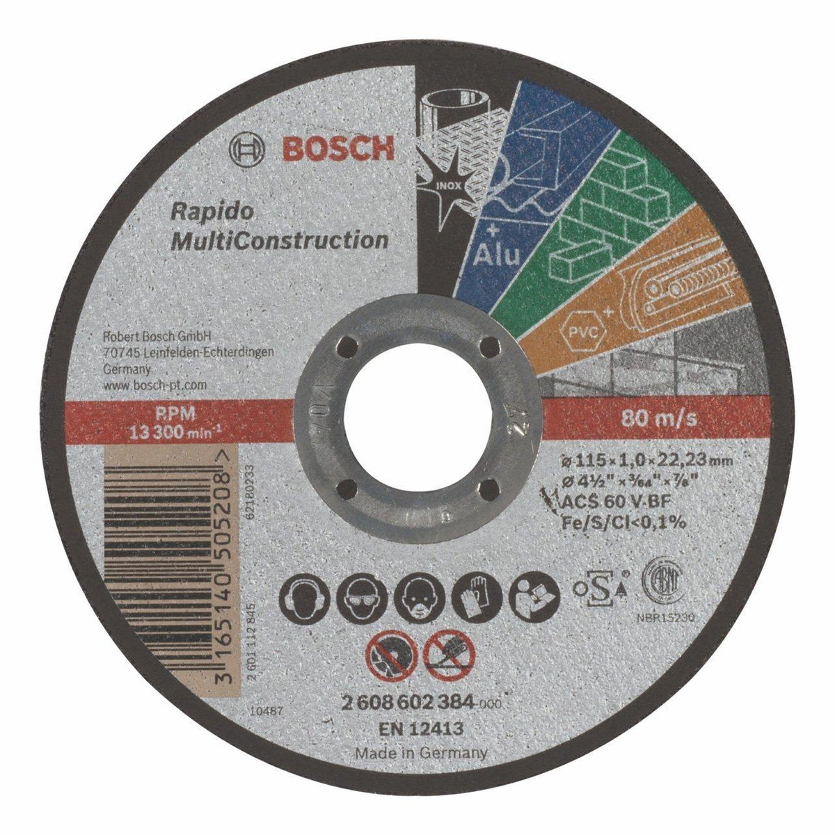 Disco de corte multimaterial 115 mm