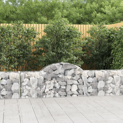 Cestas De Gaviones 25 Uds Forma De Arco Hierro 200x30x60/80 Cm_1