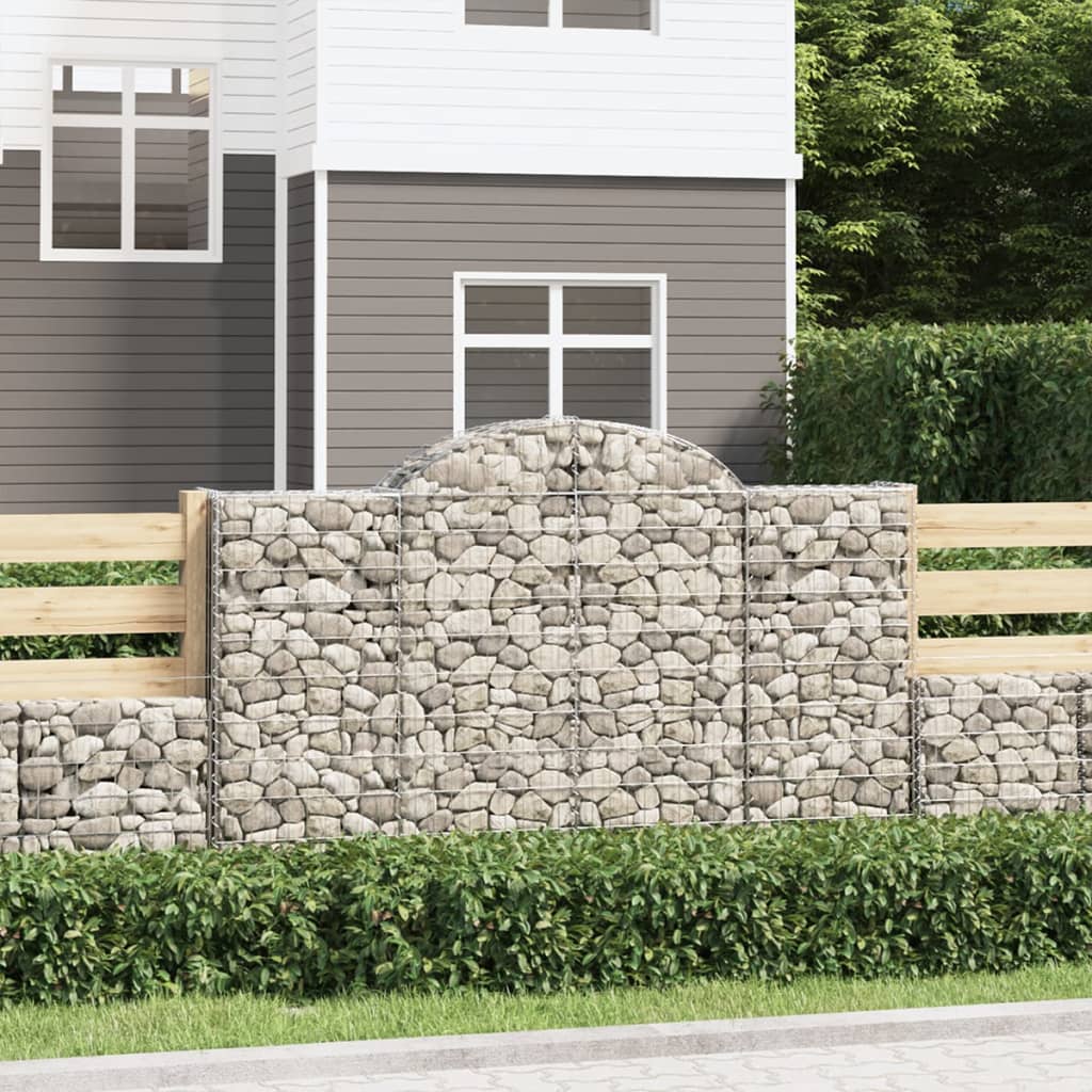 Cestas Gaviones 25 Uds Forma De Arco Hierro 200x50x120/140 Cm_1