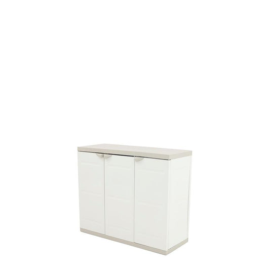 Medio Armario de 3 Puertas 105 cm Titanium Plastiken Beige