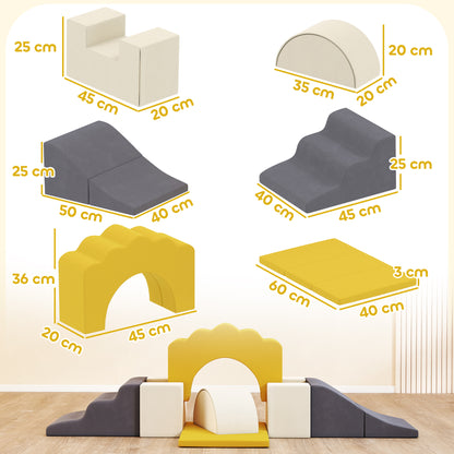 Bloques De Espuma Aiyaplay Terciopelo Amarillo 50x40x25 Cm_2