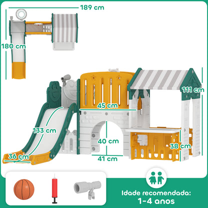 Tobogán Infantil Aiyaplay Hdpe, Pp Amarillo 189x180x111 Cm 331-113v00yl_2