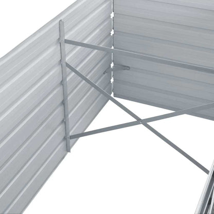 Arriate De Jardín De Acero Galvanizado Gris 240x80x45 Cm_4