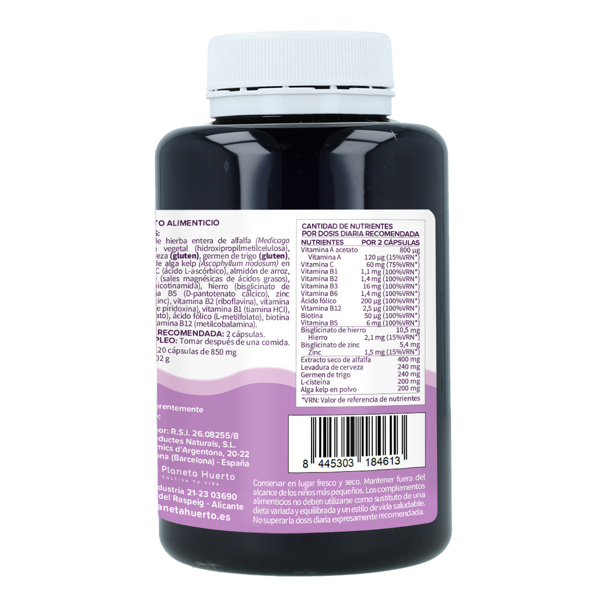 Hair Booster pelo, piel y uñas Planeta Huerto 120 cápsulas