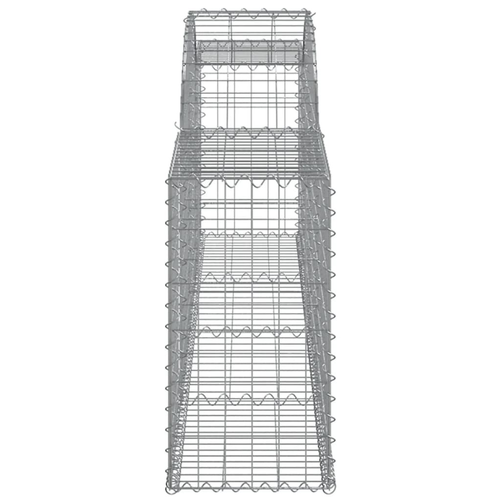 Cestas De Gaviones 6 Uds Forma De Arco Hierro 300x30x60/80 Cm_4