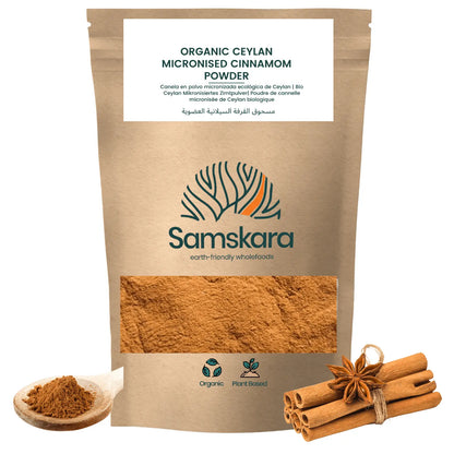 Canela De Ceilán En Polvo Bio - 300g (2 X 150g Envases Retail) | Superalimento Ecológico Vegano Para Batidos, Smoothies_0