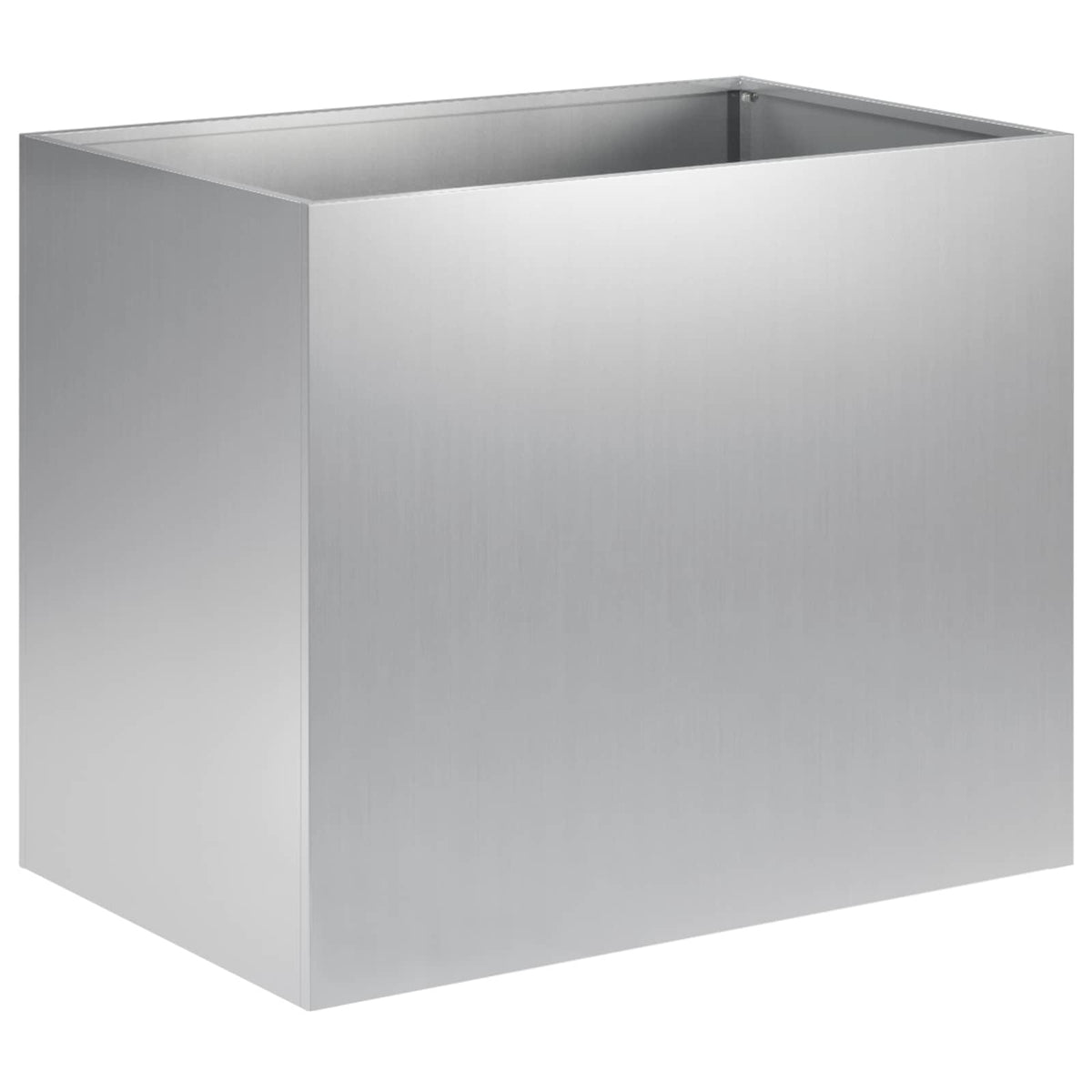 Macetero De Jardín Plateado 50 X 40 X 50 Cm Acero Galvanizado_0