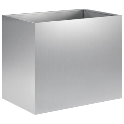 Macetero De Jardín Plateado 60 X 40 X 50 Cm Acero Galvanizado_0