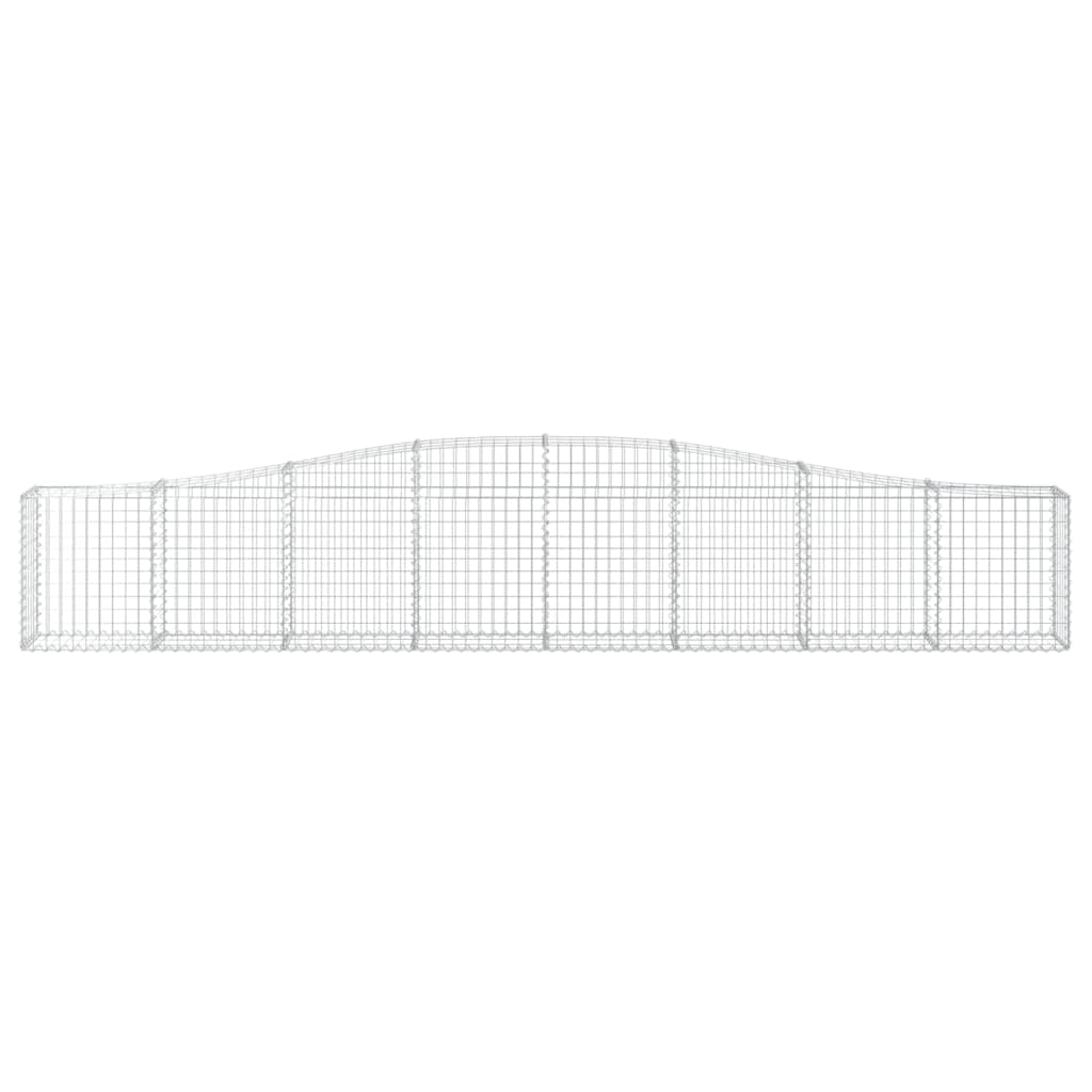 Cestas De Gaviones 10 Uds Forma De Arco Hierro 400x30x60/80 Cm_3