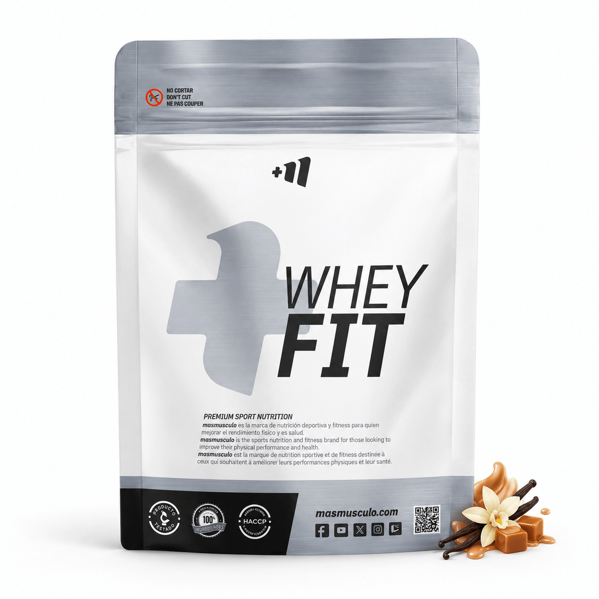 Whey Fit - 1kg - Vainilla Caramelo - Aumenta La Masa Muscular - Masmusculo_0
