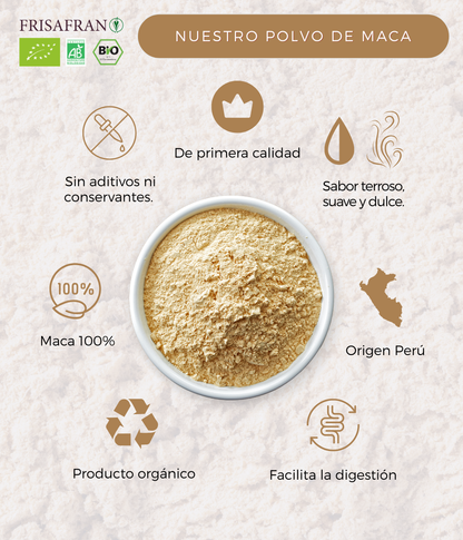 Maca Gelatinizada En Polvo Ecológica | Calidad | Frisafran 500 G_3