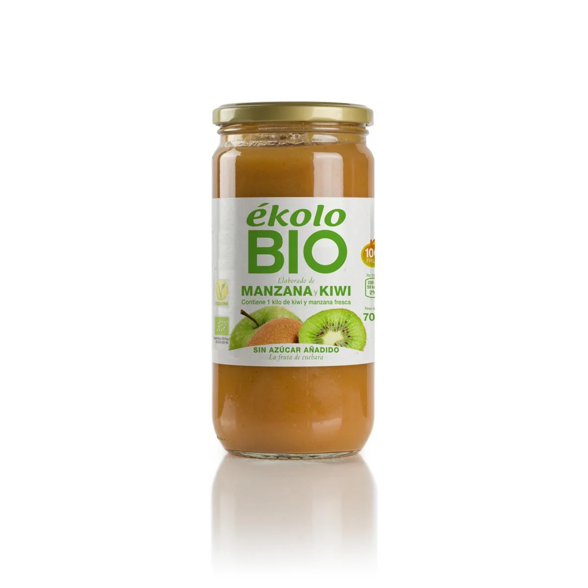 Elaborado de Manzana y Kiwi Ecológica sin azúcares añadidos Ékolo 350 g