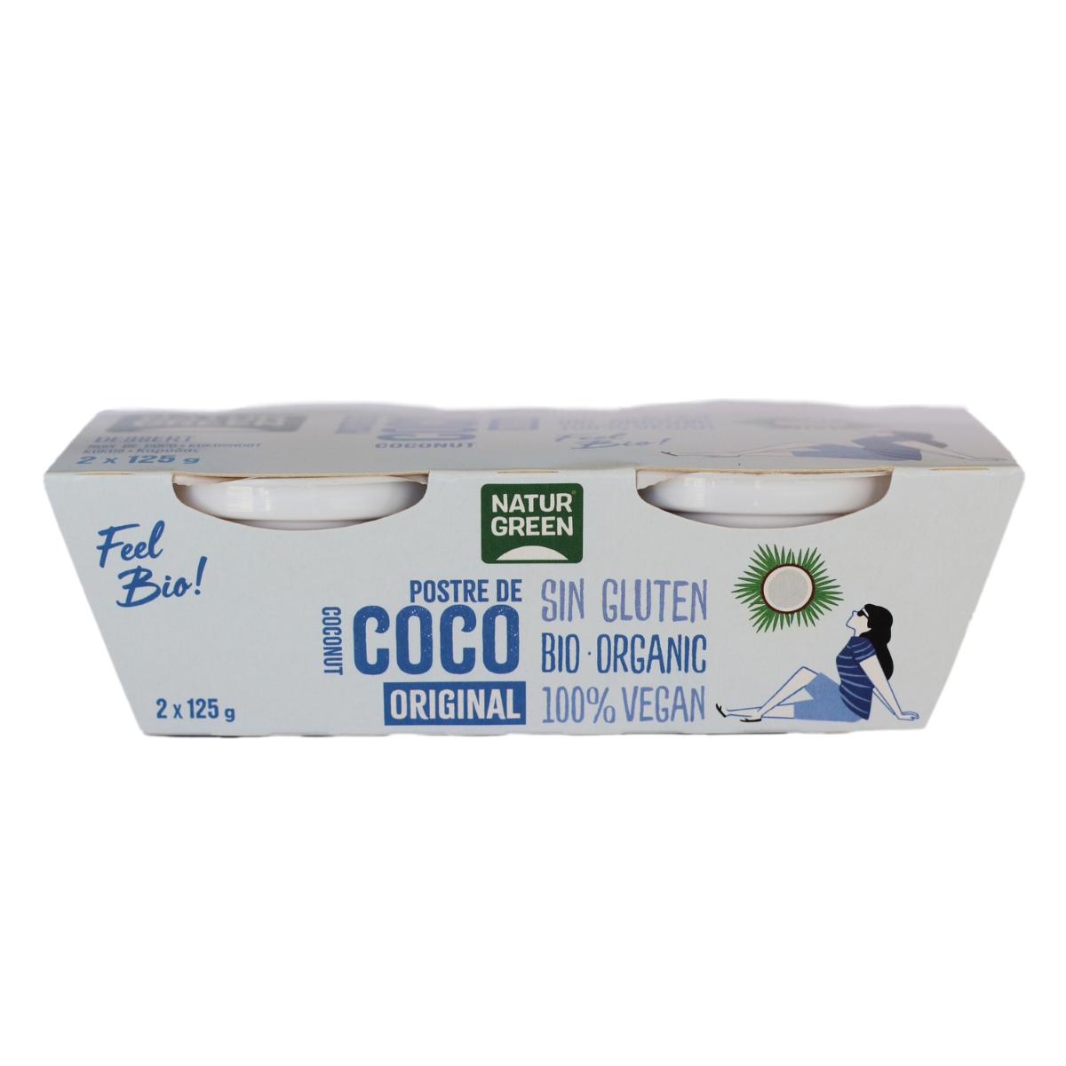 Postre de Coco Nature Naturgreen, 2 X 125 g