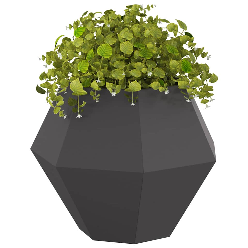 Jardinera 2 Uds. Negro 75 X 75 X 60 Cm Acero_2