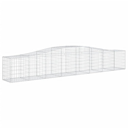 Cestas De Gaviones 15 Uds Forma De Arco Hierro 400x50x60/80 Cm_2